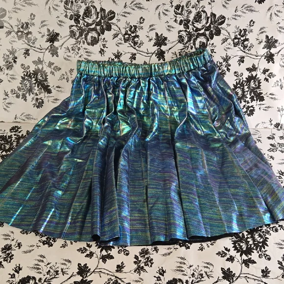 Iridescent Blue Skirt M19 - Picture 1 of 6